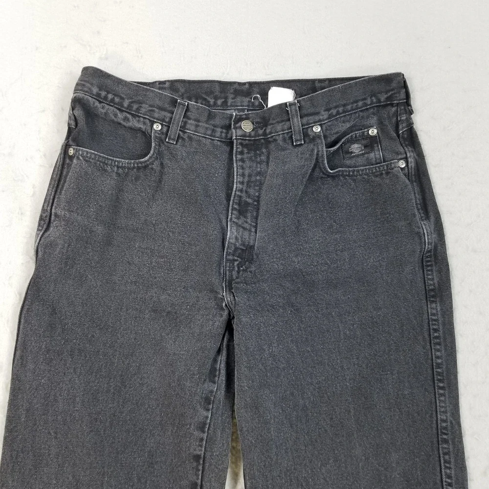 Harley Davidson Jeans Mens 38x32 Black Traditional Fit Faded Denim Straight Leg